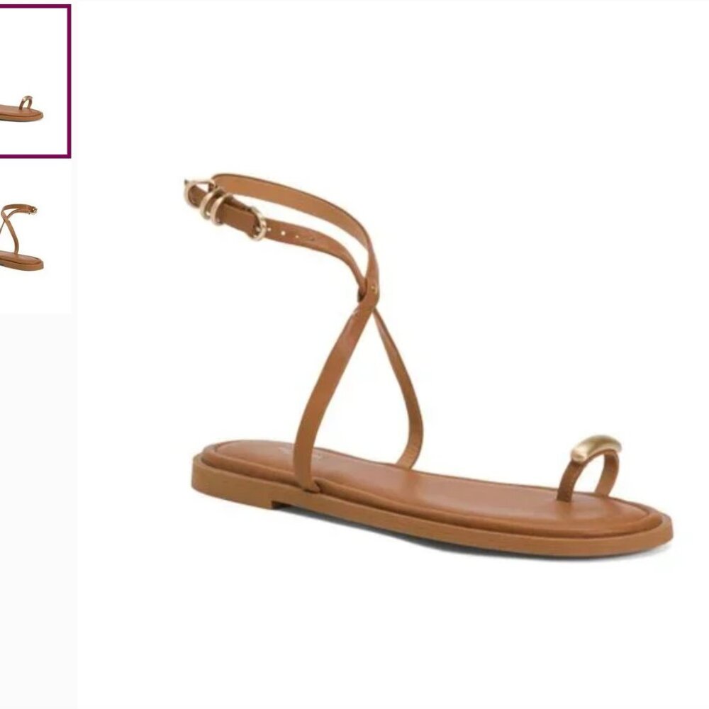 SUPER CUTE Rag & Bone 'Geo' Brown Ring Open Toe Sandals Size 36.5 (6.5)